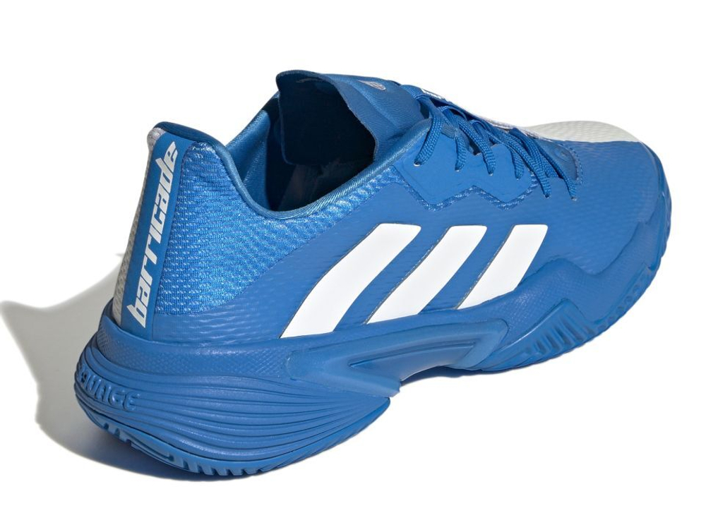 Мужские кроссовки теннисные Adidas Barricade M - blue rush/cloud white/blue rush