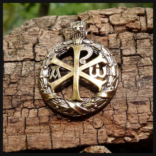 Кулон подвеска "Хризма" авторская работа , бронза