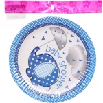 Тарелка бумажная 18 см в наборе 10 шт «Веселый слоник»