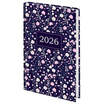 Ежедневник датированный 2026 145х215 мм А5 STAFF ламинированная обложка "Flowers" (117318)