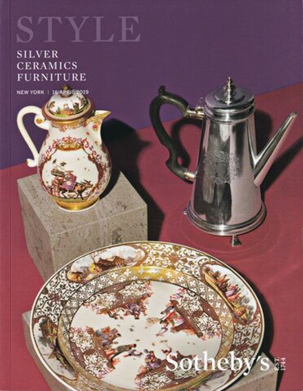 Каталог аукциона Sotheby’s, Нью-Йорк, Стиль: серебро, керамика, мебель от 16 апреля 2019 года