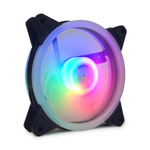 Вентилятор TESLA RGB120-DB SLAVE, 120мм, 1200rpm, PropConn, черный-белый/ARGB, 38CFM, 21дБ, антивибропрокладки, подключение только к master-вентилятору (TSL-120-DB-AS)