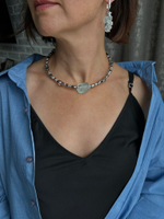 HMG 1273 Silver aqua Серьги с горным хрусталем арт.0720