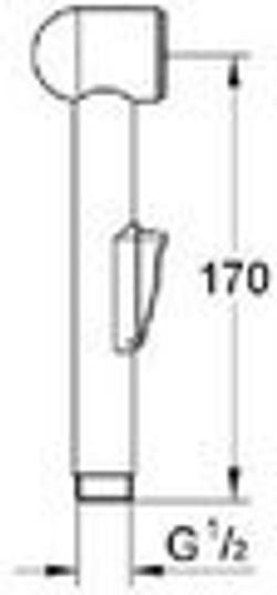 Гигиенический душ со смесителем Grohe BauCurve 123072 хром