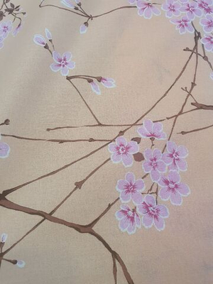 Бязь 262, 150, набивная сортовая (Сакура персик 6698-4)