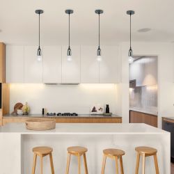 DLC-T-S31-E27 TS-1M-BL PEARL BLACK Патрон декоративный. серия Techno. с проводом 1м и креплением. Материал алюминий. Цвет черный жемчуг. ТМ Uniel.