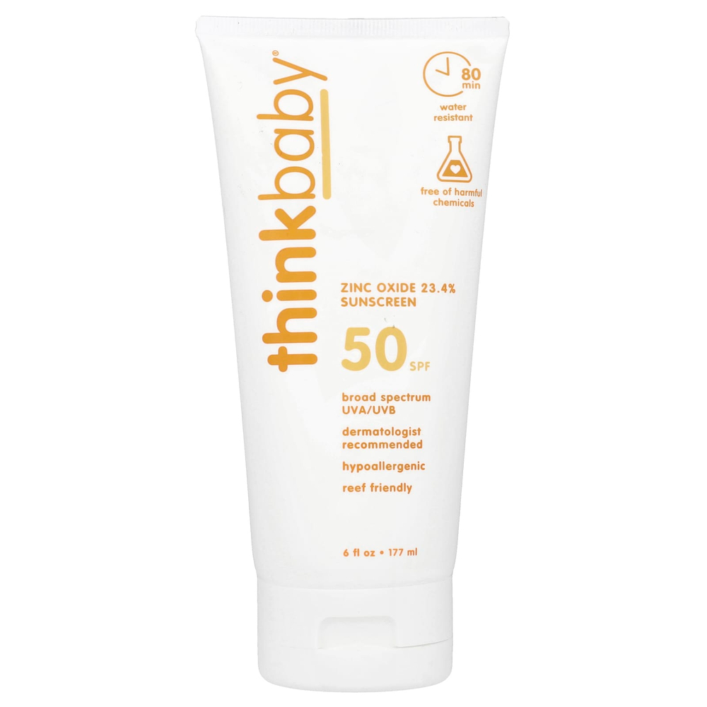 think, Thinkbaby®, солнцезащитное средство с оксидом цинка, SPF 50, 177 мл (6 жидк. унций)