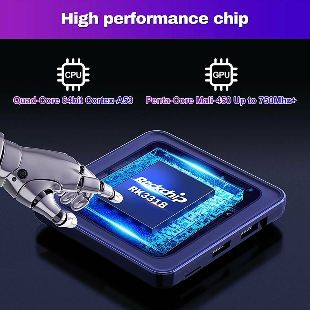 H96 MAX V12 Smart TV Box Android 12 4 ГБ 64 ГБ 32 ГБ Rockchip RK3318 Поддержка 1080p 4K