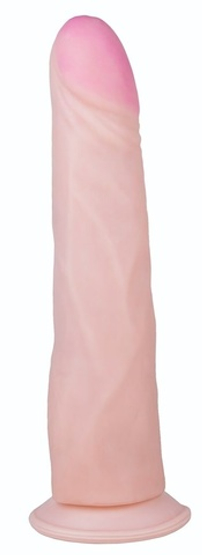 Фаллоимитатор-реалистик на подошве-присоске - 21,5 см. (Цвет: телесный)