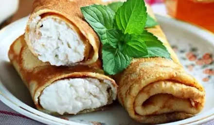 БЛИНЫ фаршированые:  ТВОРОГ  (0,4 кг), 5 шт в уп.