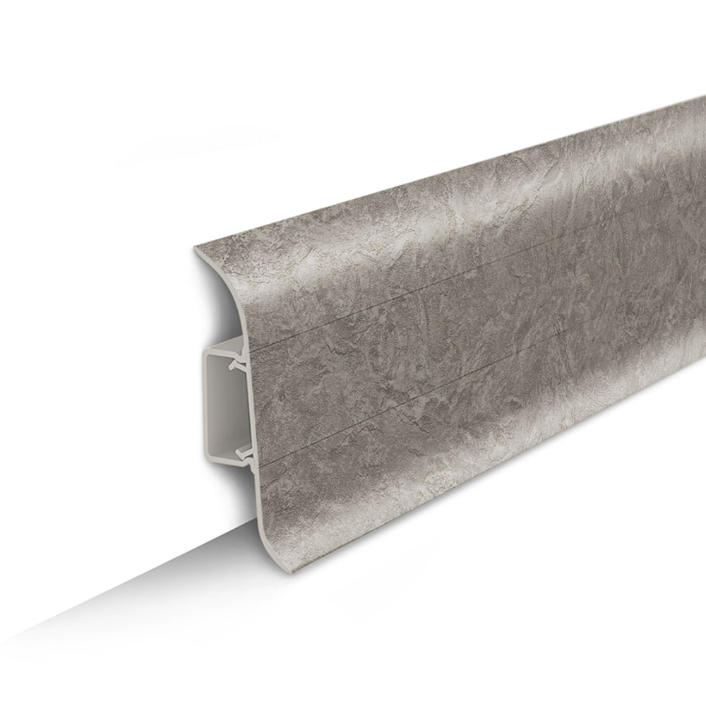 Плинтус ПВХ Идеал Классик 547 Лофт светло-серый 2200х55х22 мм