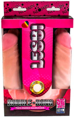 Гибкий двусторонний фаллос Double Dong (46 см) (Цвет: телесный)