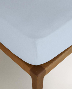 ZARA HOME ДЕТСКАЯ ПРОСТЫНЯ ИЗ ХЛОПКА НА РЕЗИНКЕ, СИНИЙ