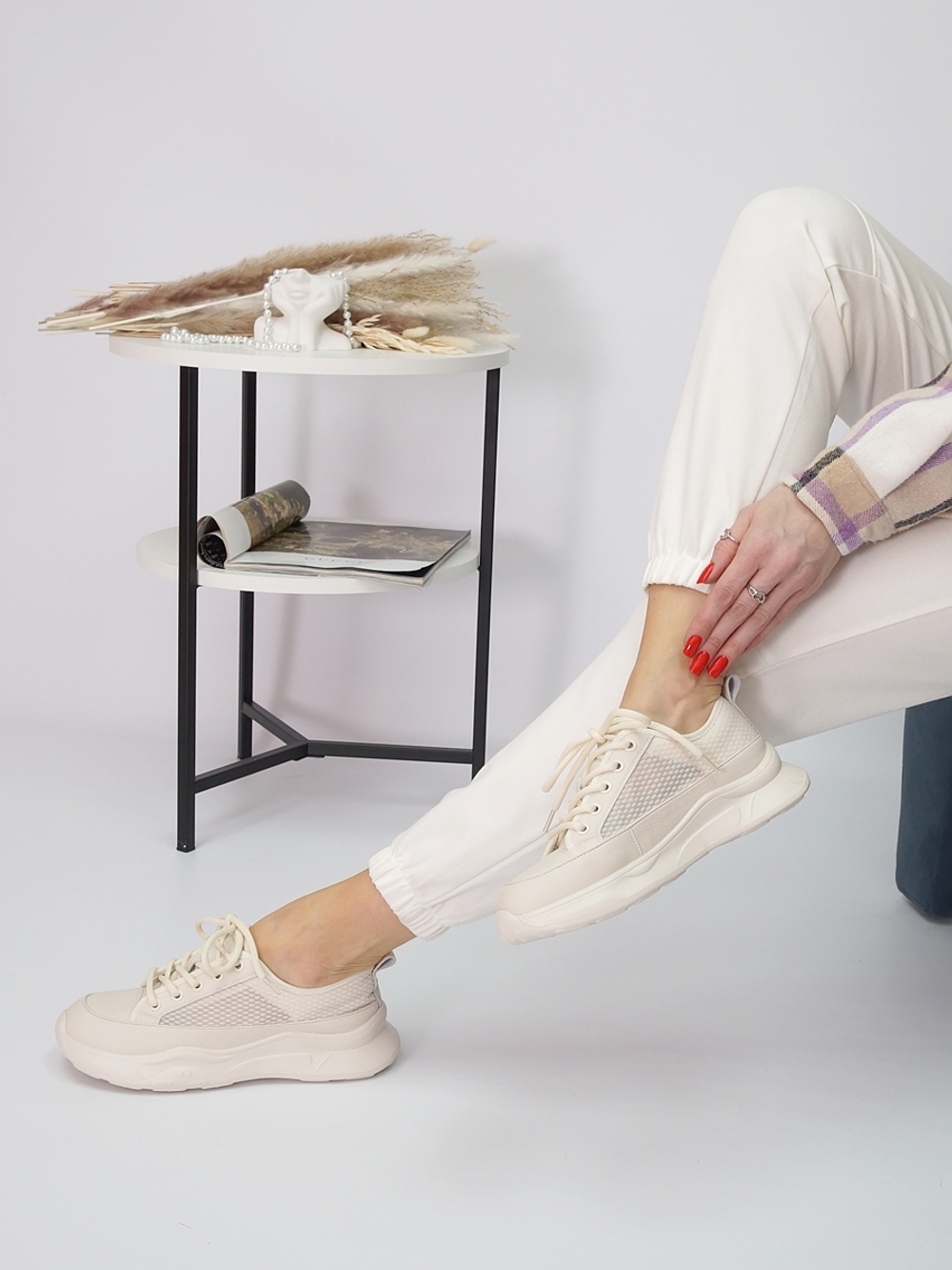 Кроссовки женские летние натуральная кожа