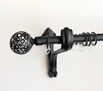 Карниз кованый консольный Шар ажурный d20/16 двухрядный, цвет черный