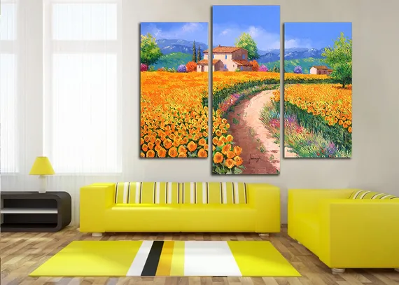 Модульная картина "Полевая тропинка"