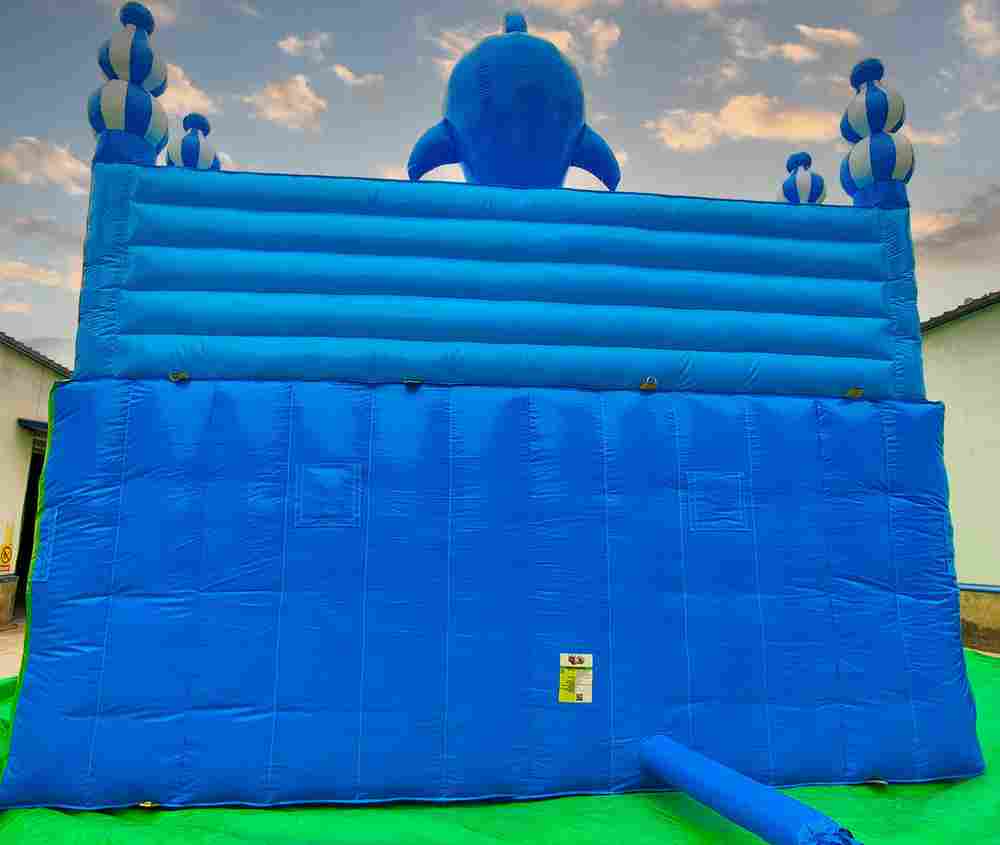 Коммерческий надувной батут с горкой «В гостях у моря 3»  10*6*6,1 м.