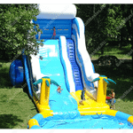 Надувной батут с бассейном «Пляжный оазис», 15*6.5*6.5 м