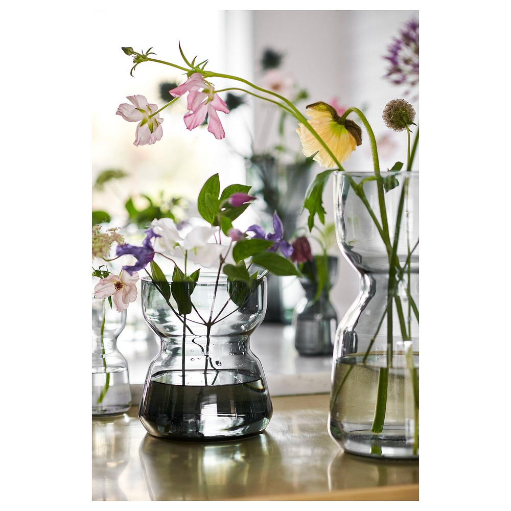 Ваза IKEA OMTANKSAM (ОМТЭНКСАМ), Светло-серый, 18 см