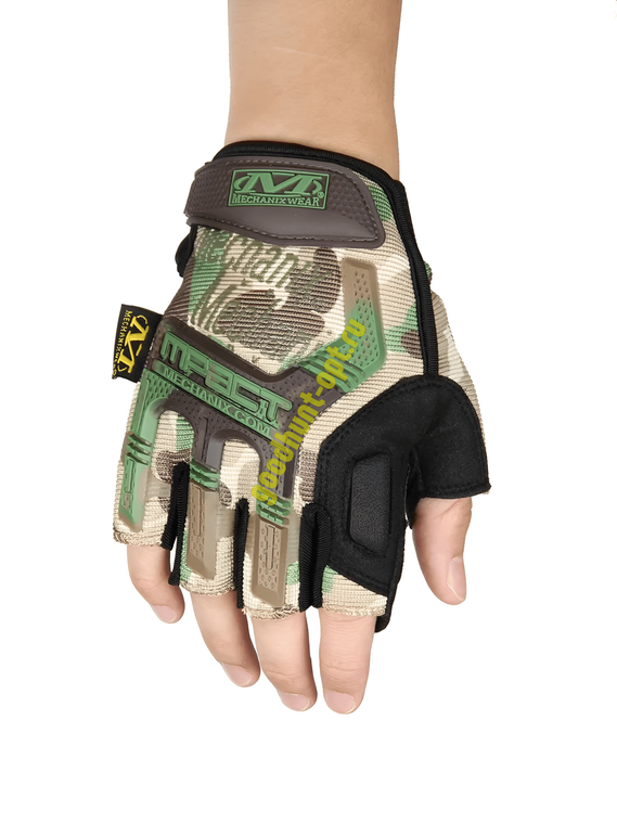 Тактические спортивные военные перчатки без пальцев Мультикам