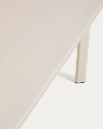 Уличный стол Erice из алюминия и закаленного стекла цвета экрю, 230 x 100 см