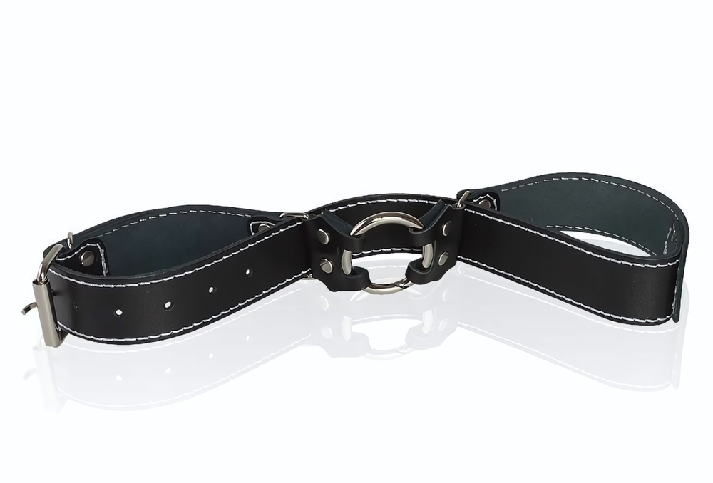 Ременные оковы из натуральной толстой кожи (Цвет: черный)