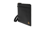 GUCCI Marmont Grain Leather Clutch Men"s Black