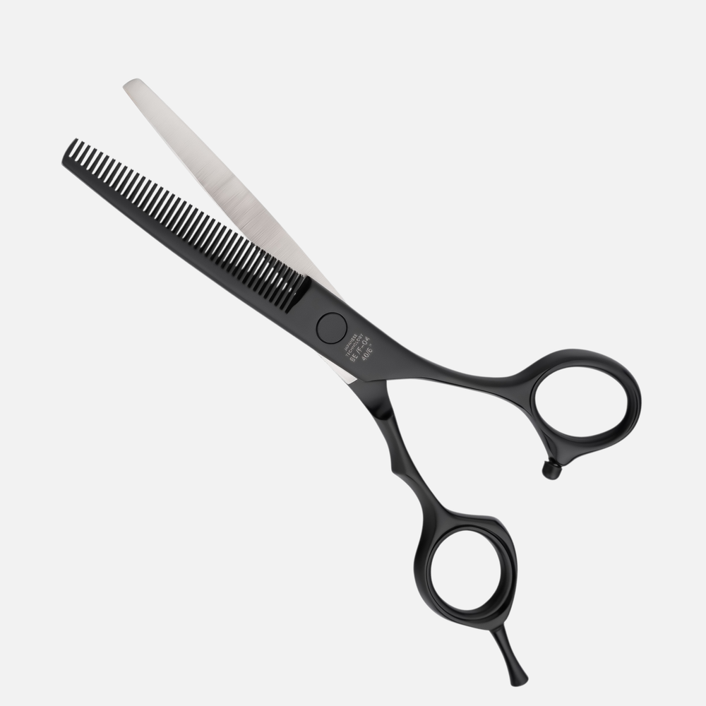 Филировочные парикмахерские ножницы 6" 40 зубьев Black Edition Melon Филировочные парикмахерские ножницы 6" 40 зубьев Black Edition Melon