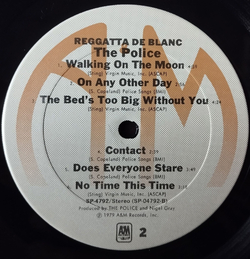 Винтажная виниловая пластинка LP The Police Reggatta De Blanc (USA 1979) Does Everyone Stare