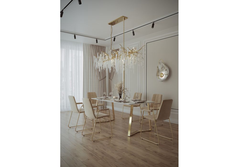 Стул на металлокаркасе Lana beige / gold