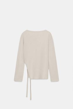 ZARA ФУТБОЛКА АСИММЕТРИЧНОГО КРОЯ В СТИЛЕ РУСТИК, ЛИНЯЛЫЙ РОЗОВЫЙ