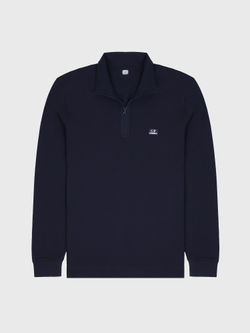 Поло на молнии 1/4 C.P. Company Stretch Piquet Navy