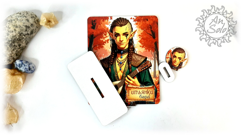 Мужской аватар Гитьянки Бард для настольных игр, ДНД