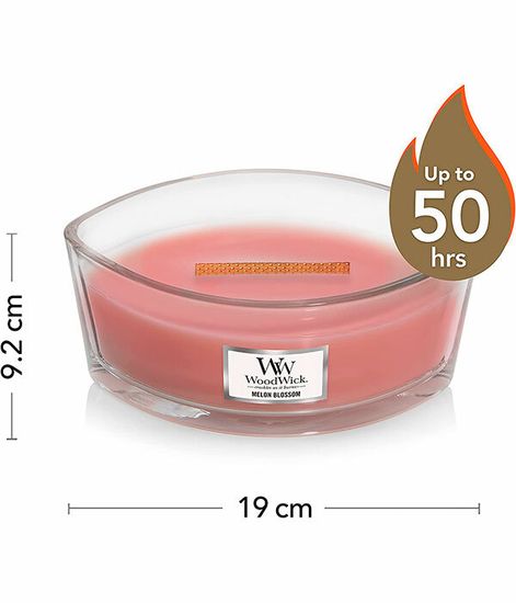 Дыня и розовый кварц, ароматическая свеча эллипс, WoodWick