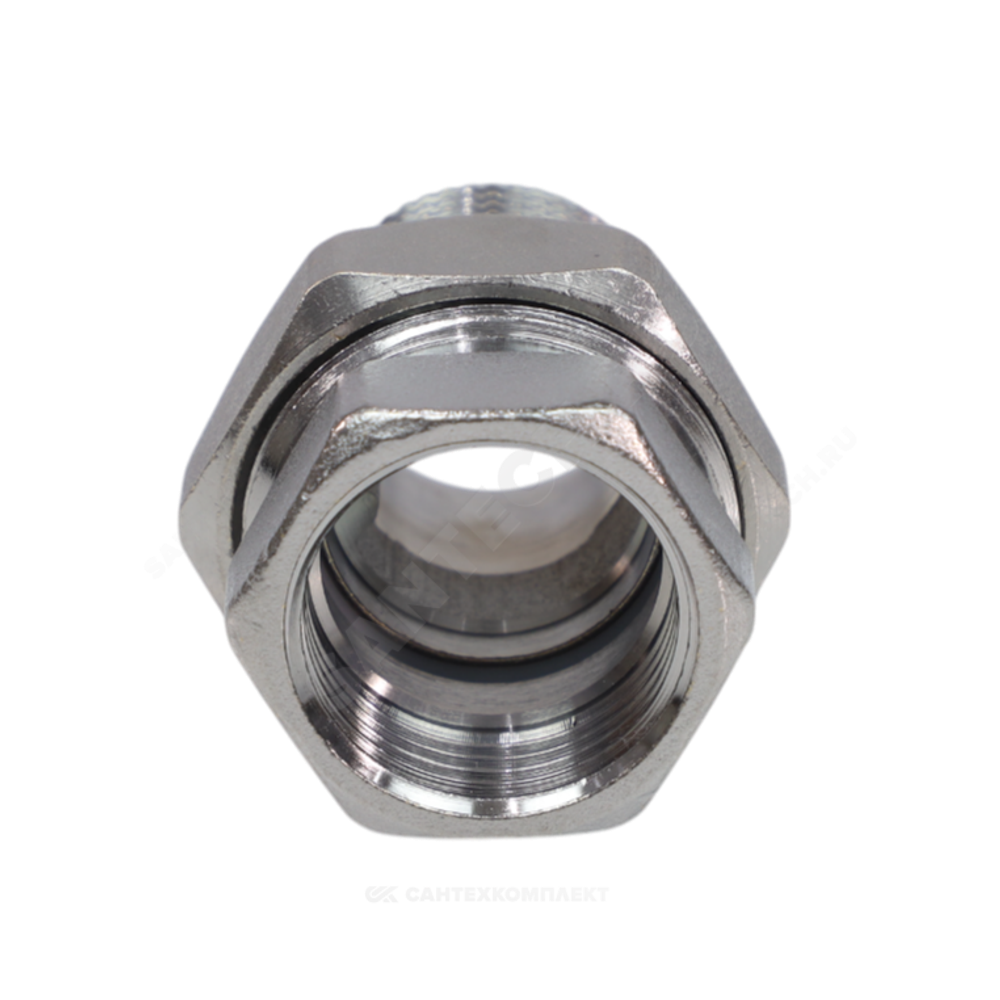 Соединитель латунь хром американка Ду 50 (2") прямой ВР/НР R18 Giacomini R18X018