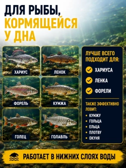 Настрой на хариуса балда тиролька с 4 донными мушками
