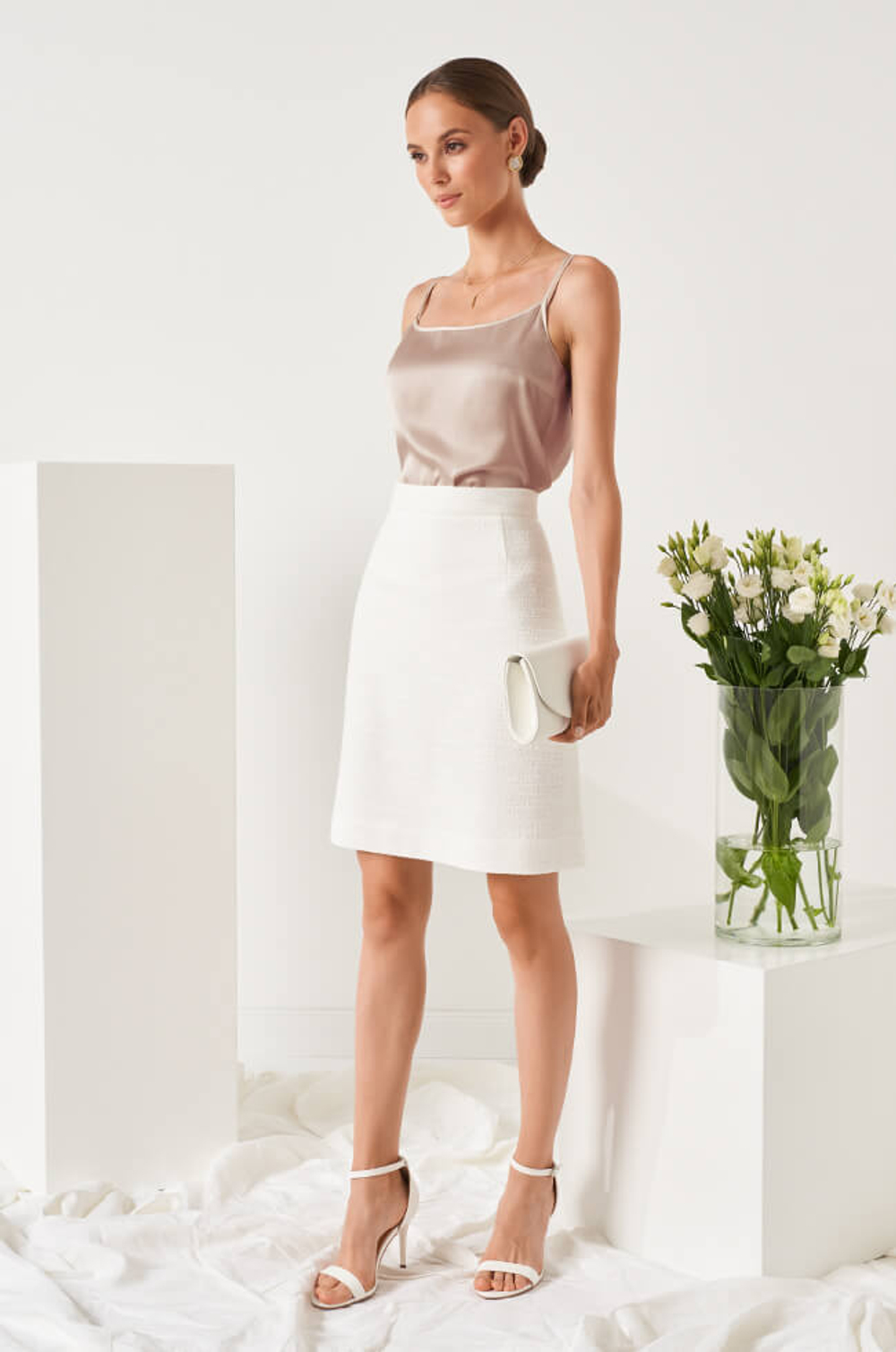 22863 Блузка женская (пудровый)