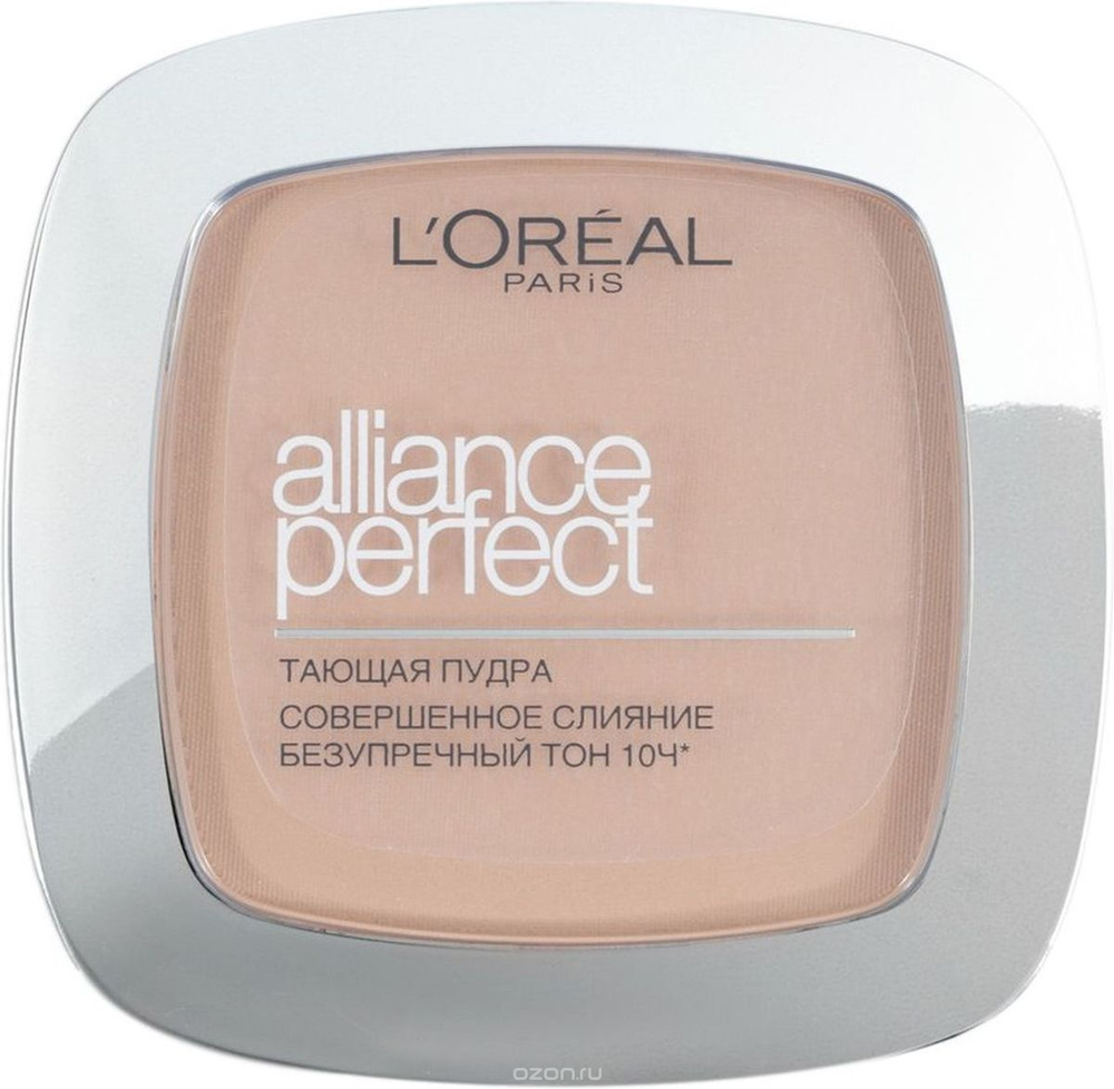 L'Oreal Paris Пудра Alliance Perfect, Совершенное слияние, выравнивающая и увлажняющая, тон №D3, Светло-бежевый золотистый, 9 гр