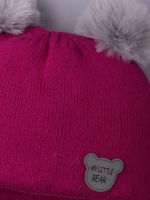 Шапка для девочки зимняя вязаная с ушками