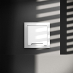 Розетка встраиваемая VOLTUM S70 с заземлением, защитными шторками и крышкой 16А, (белый глянцевый)