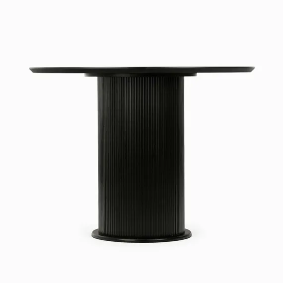 Обеденный стол Iona Ø100 см, черный меламин