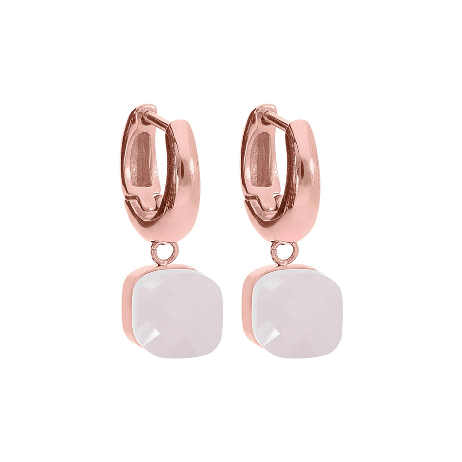 Серьги Qudo Firenze Dark Rose Opal 300020 R/RG
