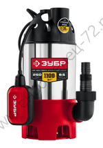 ЗУБР 1100 Вт, дренажный насос для грязной воды, корпус - нерж. сталь (НПГ-М3-1100-С)