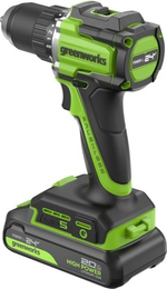 Дрель-шуруповерт аккумуляторная GREENWORKS DD560 24V, 2 АКБ 2Ач и ЗУ 3708407CUC