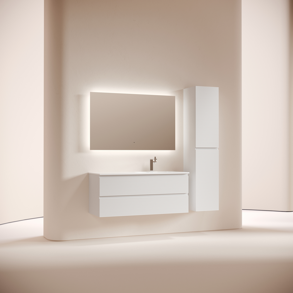 Тумба подвесная SANCOS Folk  правая 1195х445х500, c двумя ящиками оснащенными доводчиками, Bianco, арт.FL120RW