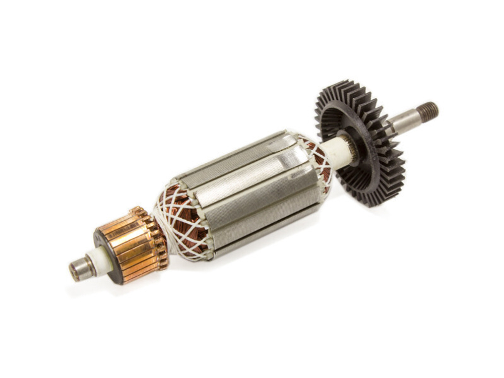 Ротор (якорь) для угловой шлифовальной машины Интерскол УШМ-125/900Вт L-165 mm, D- 35 mm, резьба М8х1,25 mm