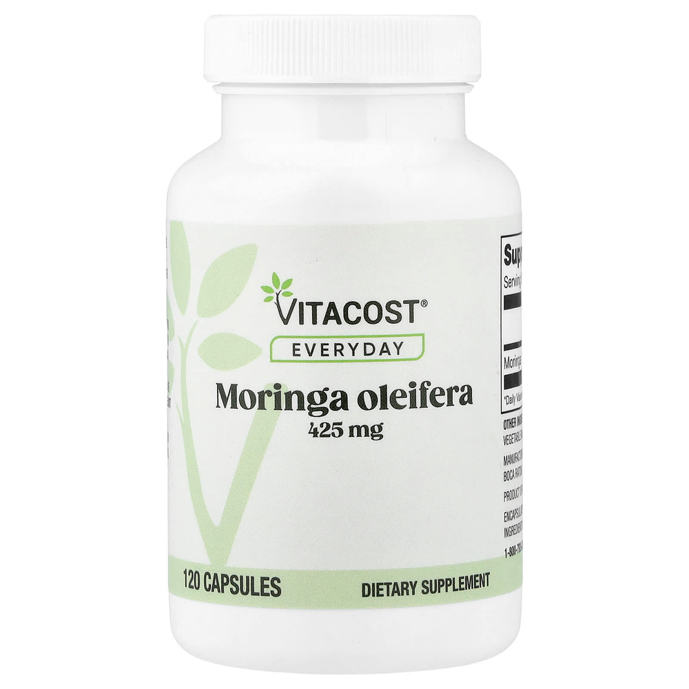 Vitacost, Everyday, моринга масличная (Moringa oleifera), 425 мг, 120 капсул