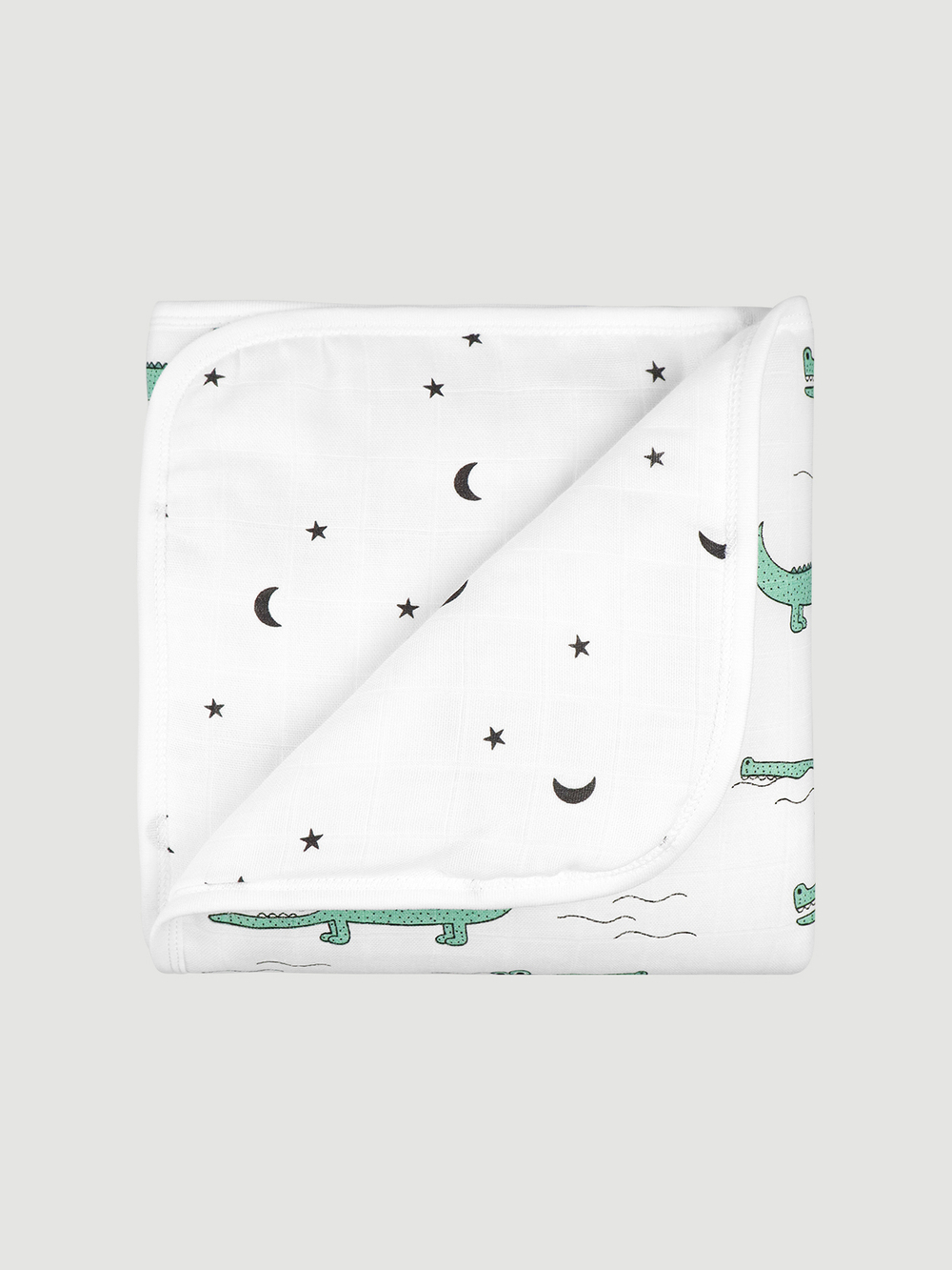 Муслиновое утеплённое одеяло Mjölk Крокодилы