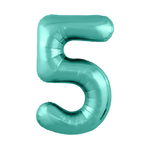 Фольгированный шар-цифра «5», тиффани