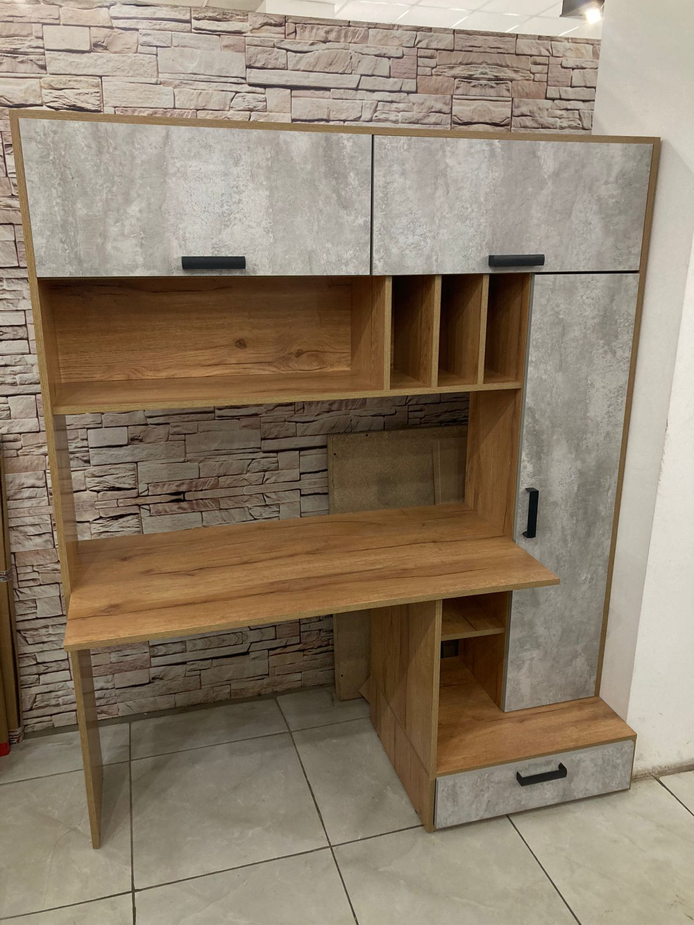 Стол письменный Техно крафт/цемент